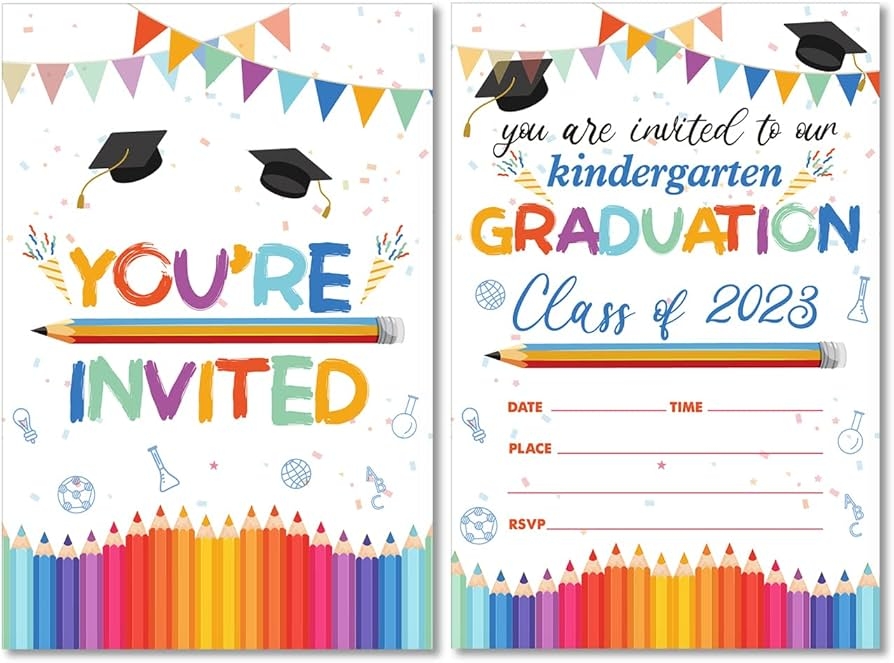 Soiceu Nursery Graduation Invitations With Envelopes Pack Of 20 Class