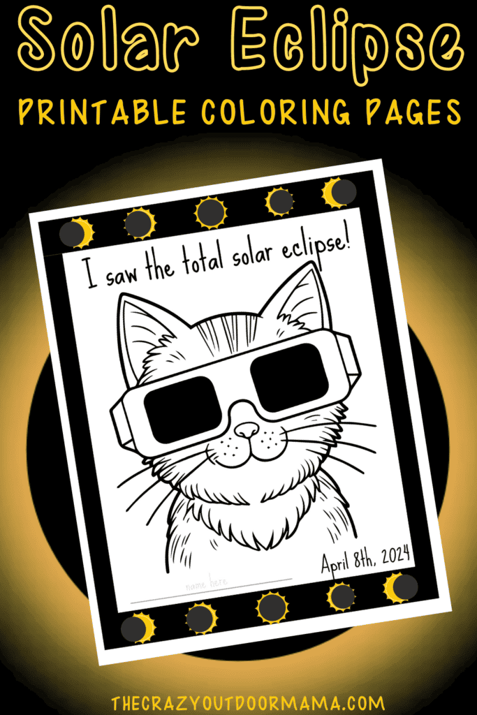 solar eclipse activities for kids free printable
