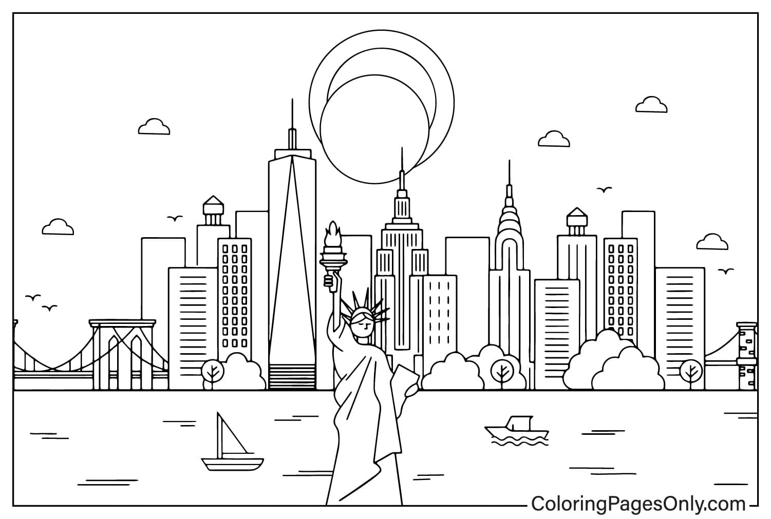 free solar eclipse coloring pages