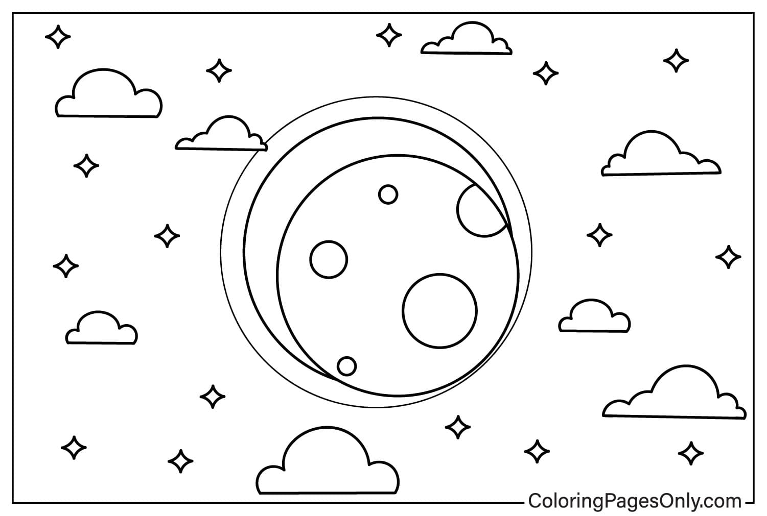Solar Eclipse Coloring Page Free Printable Coloring Pages