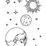 Solar Eclipse Coloring Pages Free Printable PDF