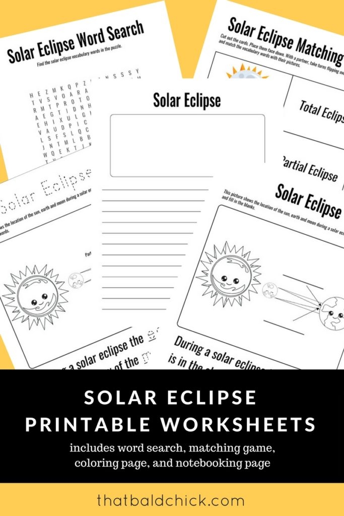 solar eclipse 2024 activities for kids free printable