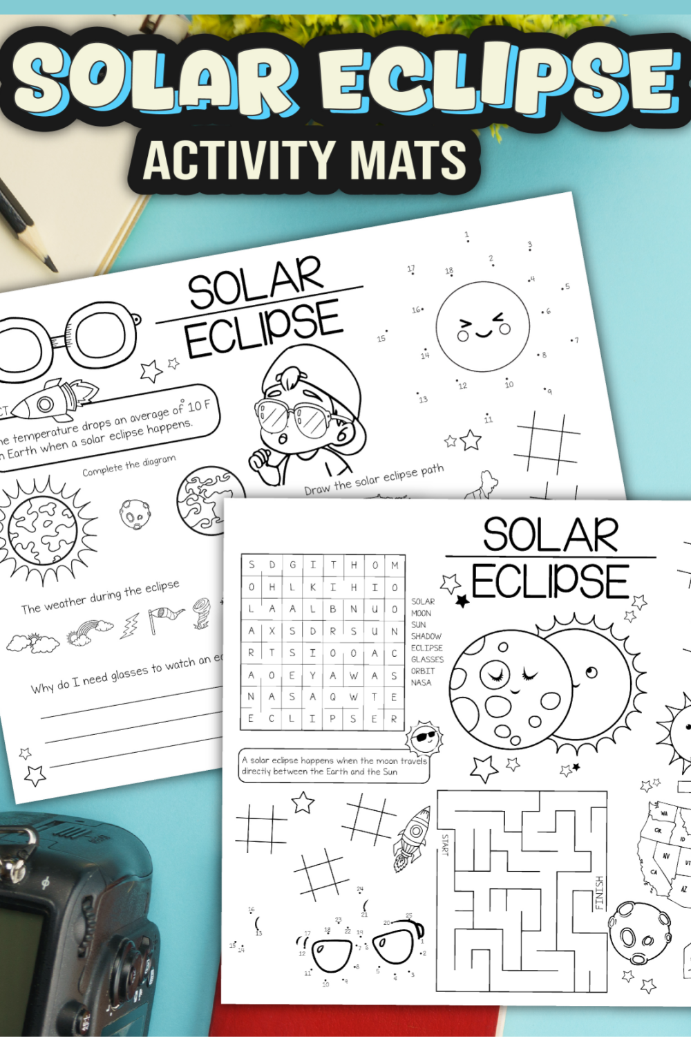 solar eclipse crafts printable pdf free