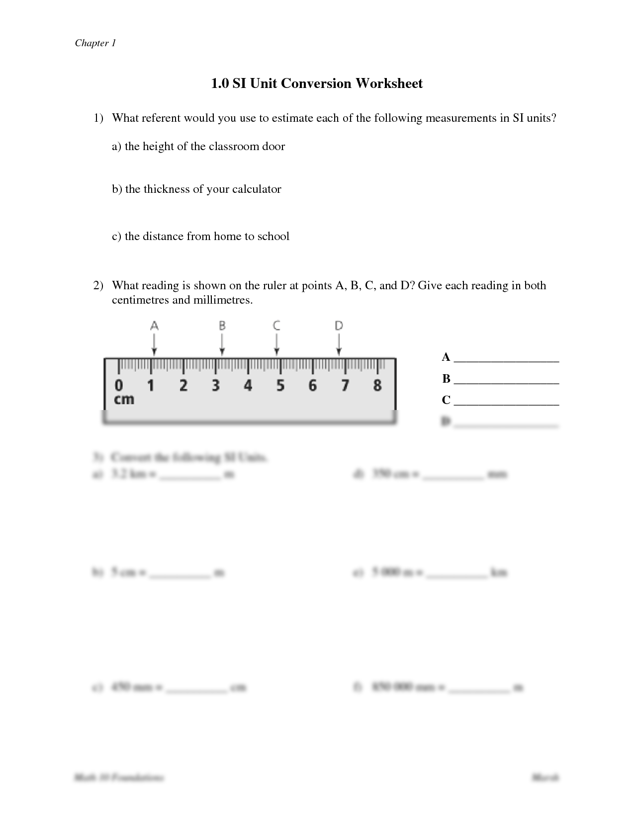 SOLUTION Si Unit Conversion Worksheet Studypool Worksheets Library