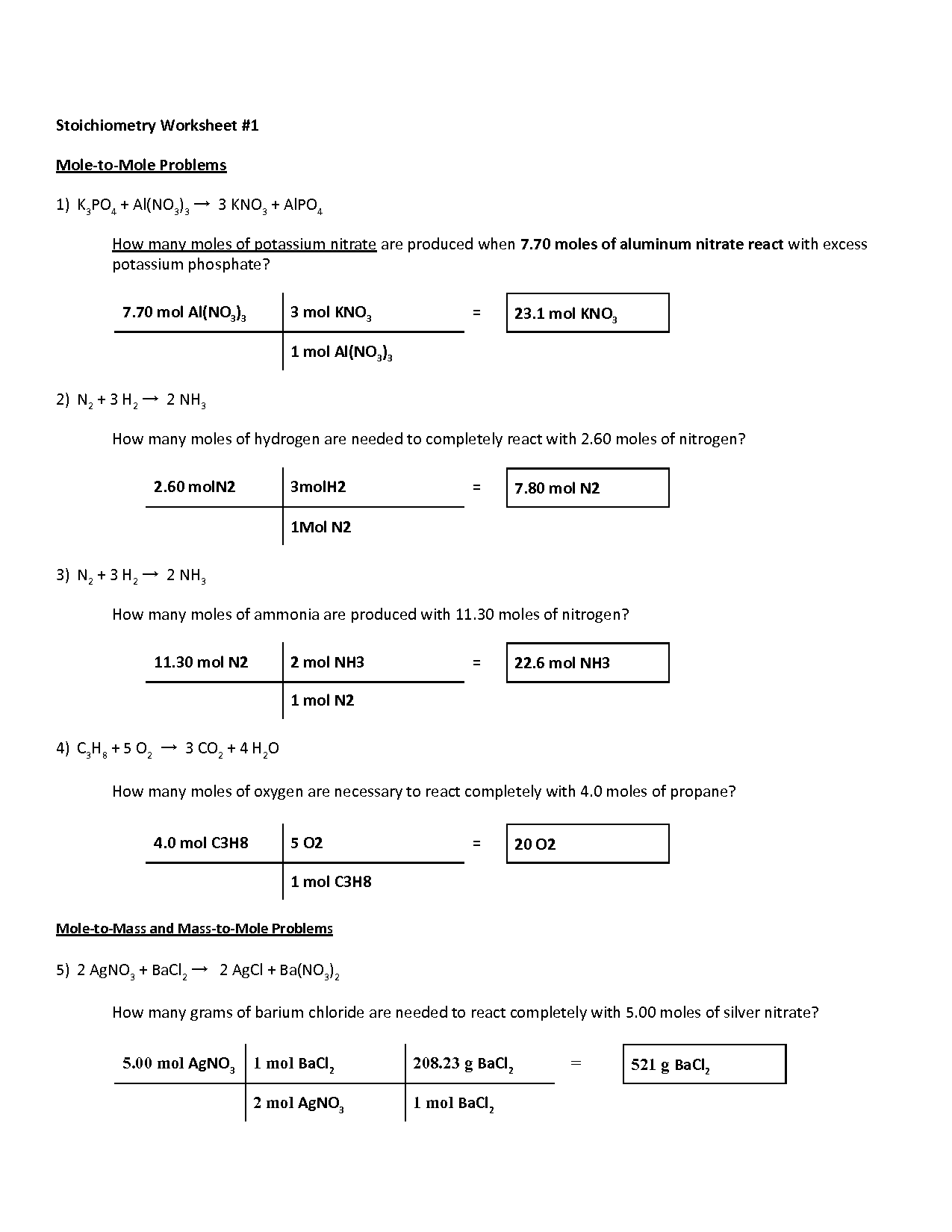 SOLUTION Stoichiometry Worksheet Studypool Worksheets Library