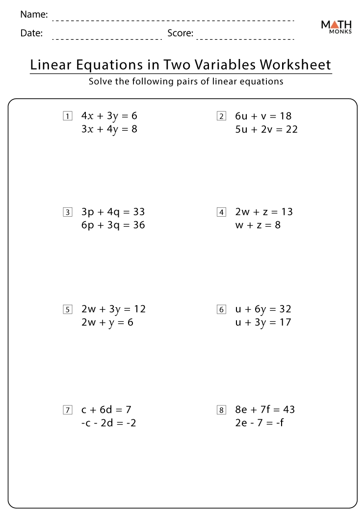 solving for x equations worksheets