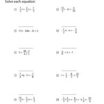 Solving Multi Step Equations Worksheet With Answers Equations Worksheets