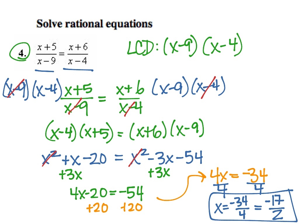 rational equations worksheet