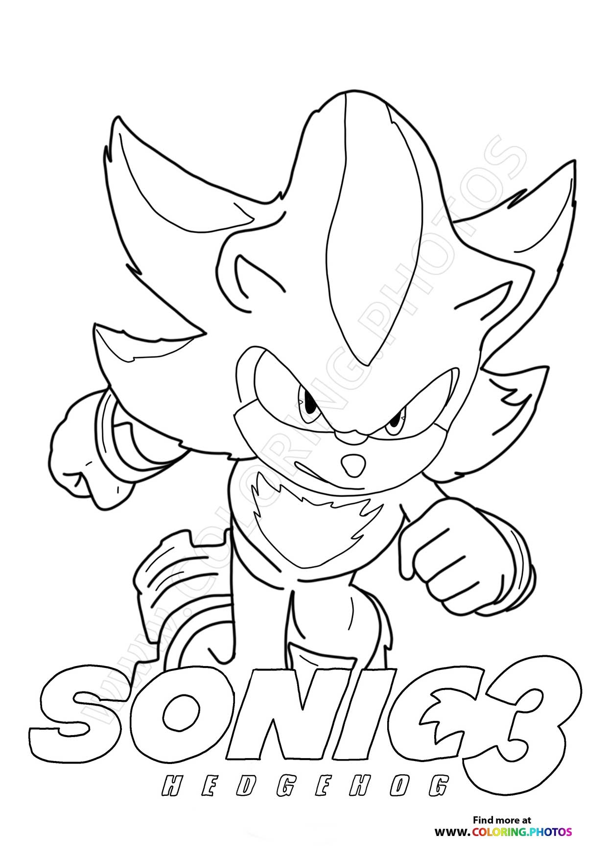 sonic coloring page free