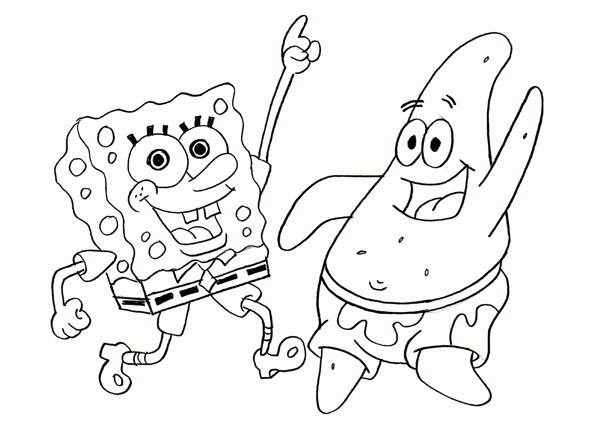 spongebob coloring pages to print for free