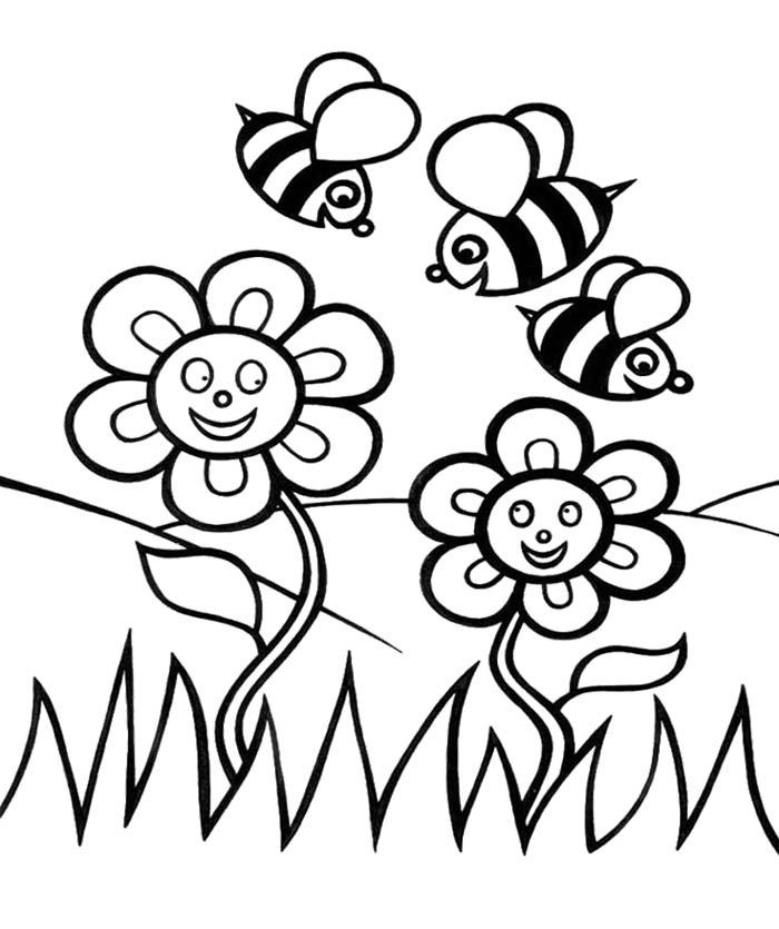 flower coloring pages for free