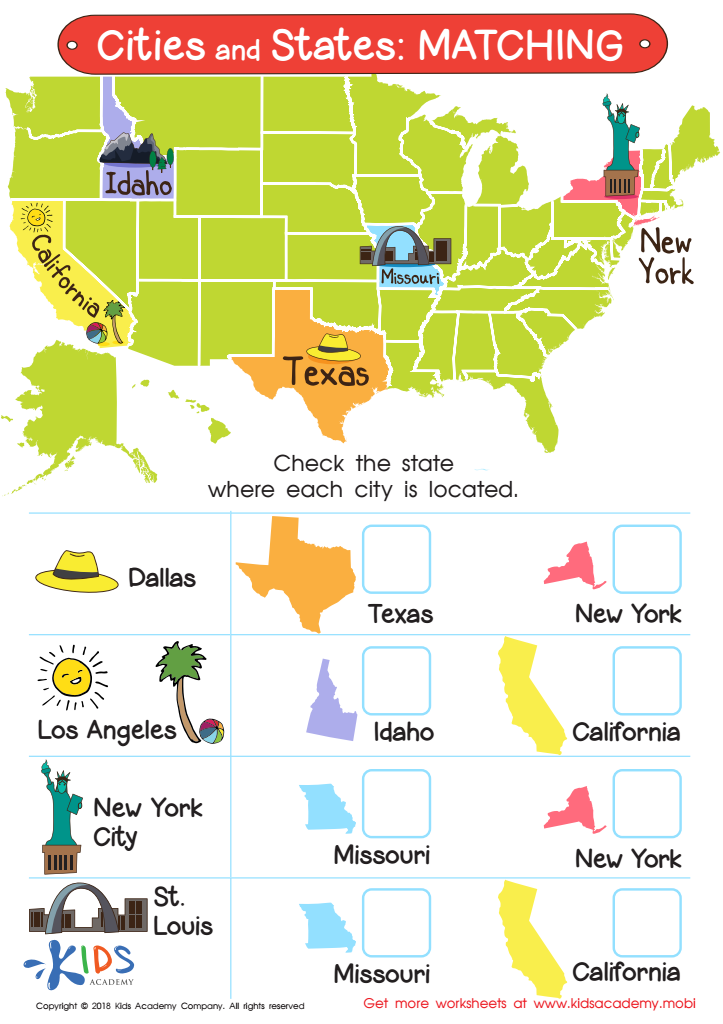 States And Capitals Worksheets Itsy Bitsy Fun Worksheets Library