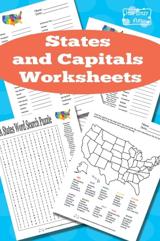 States And Capitals Worksheets Printable Worksheets Master
