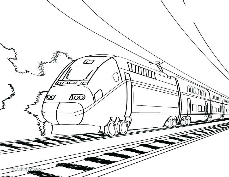train color pages free printable