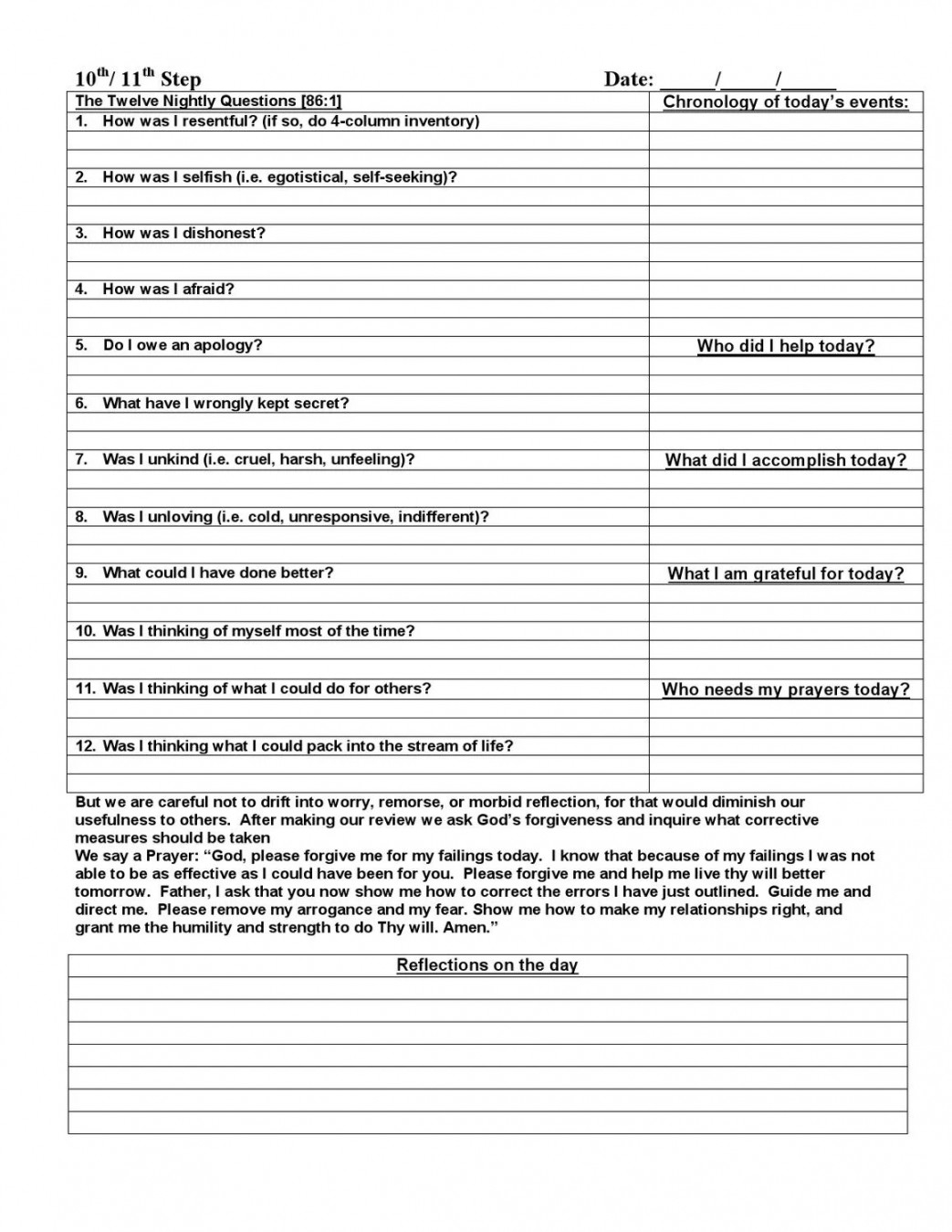Step 10 Aa Worksheet Printable PDF Template
