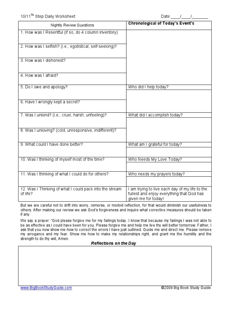 Step 10 Worksheet Fill Online Printable Fillable Blank 
