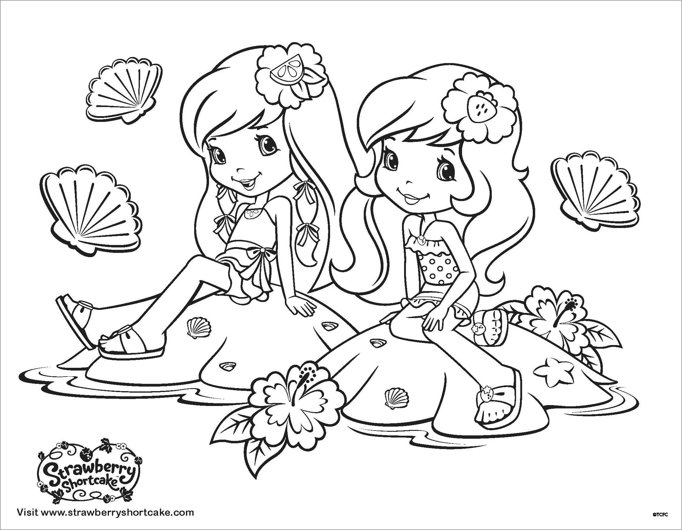 free strawberry shortcake coloring pages