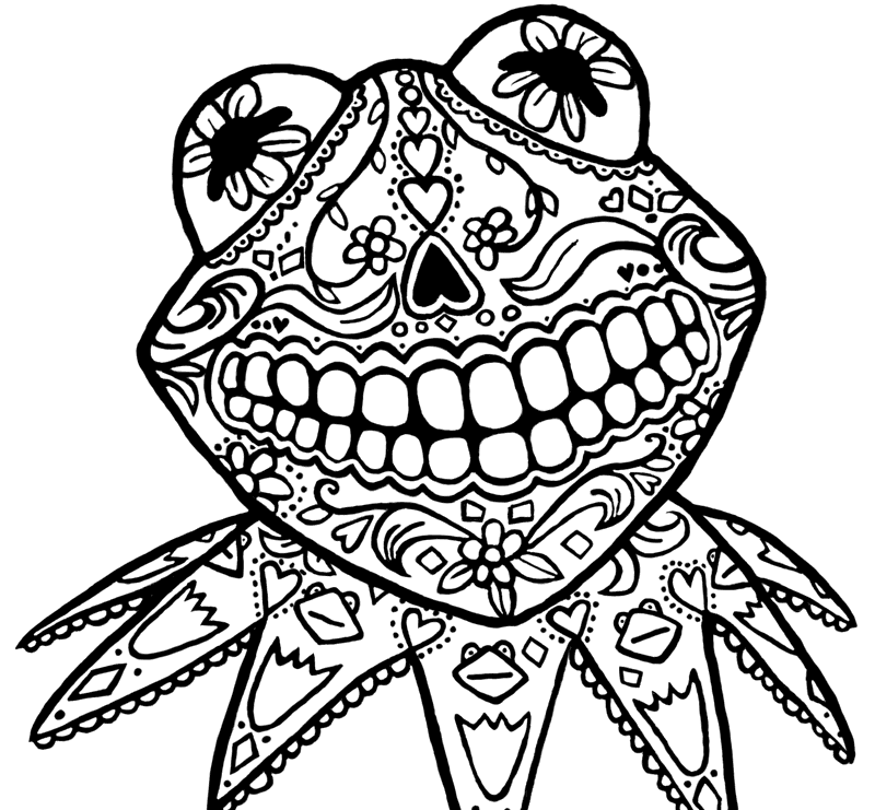 Sugar Skull Coloring Pages Coloring Home