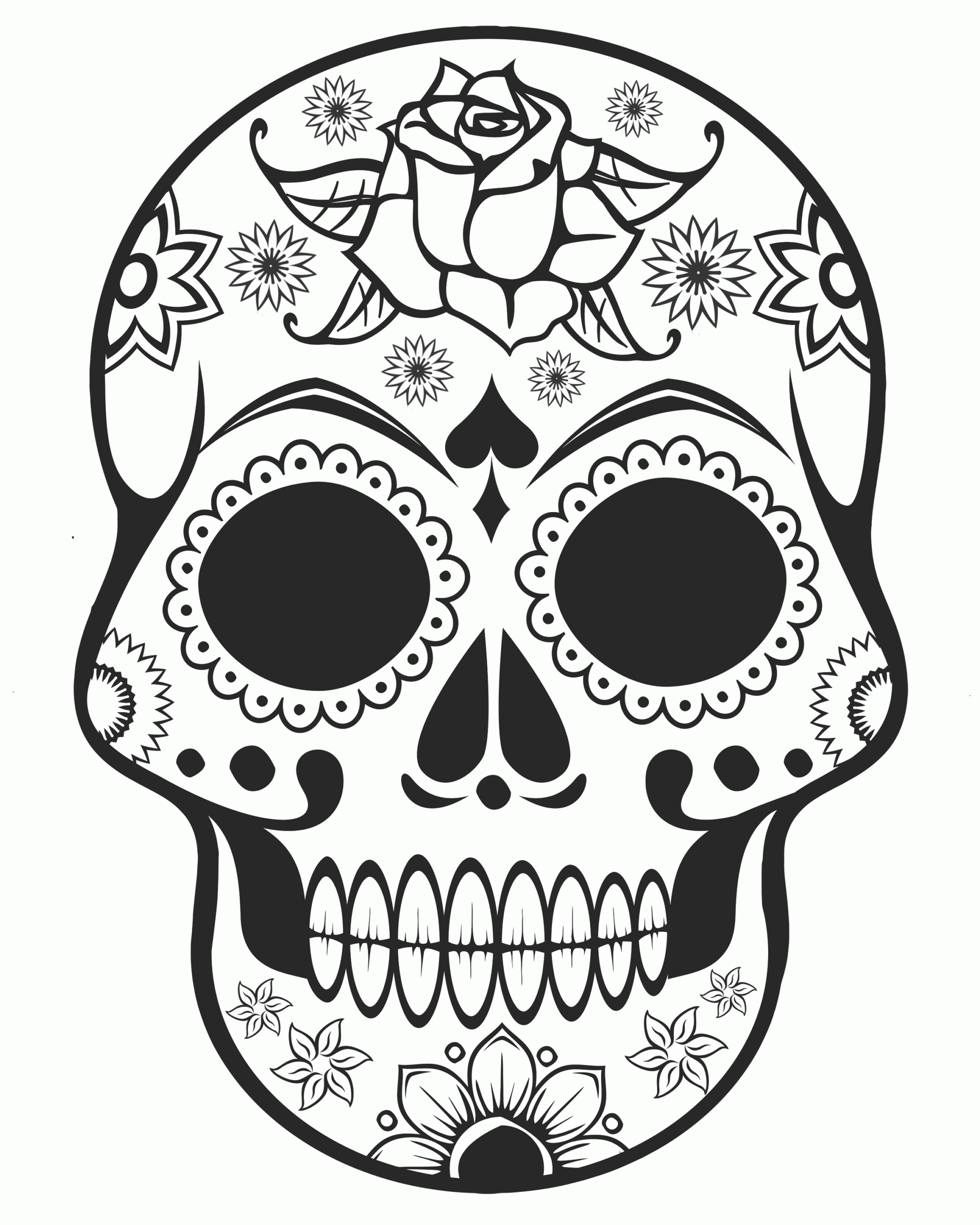 free sugar skull coloring pages