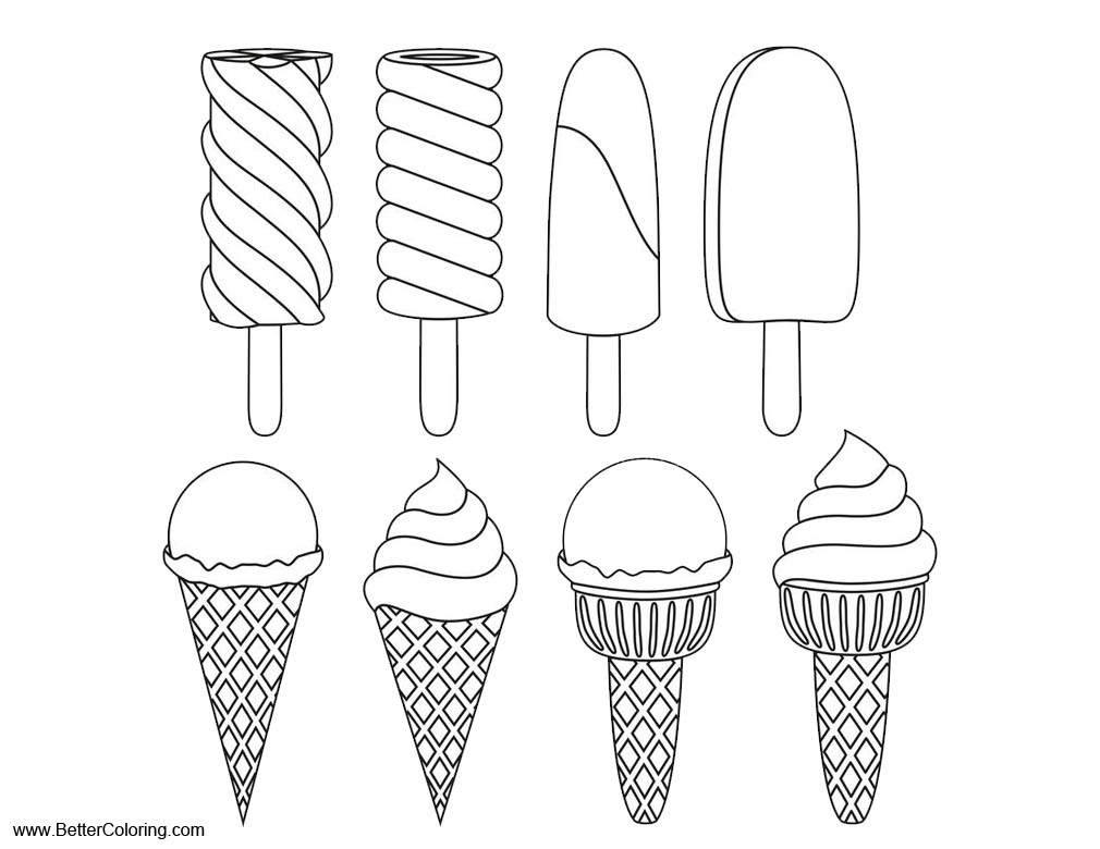 Ice Cream Cone Coloring Pages