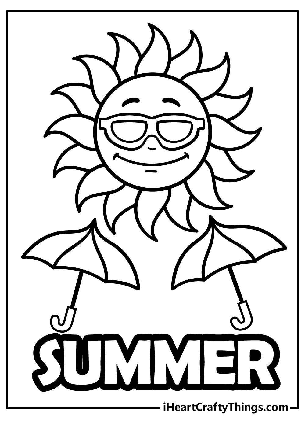 Summer Vacation Coloring Pages Free Printable Hot Weather Coloring Page