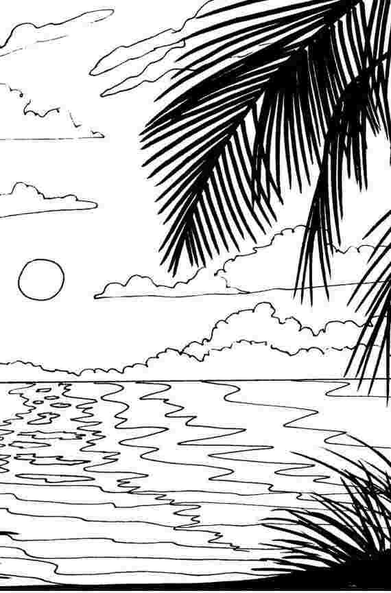 Sunsets Coloring Pages Coloring Home