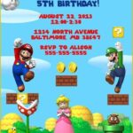 Super Mario Invitations Template Free Of Super Mario Invitation Mario