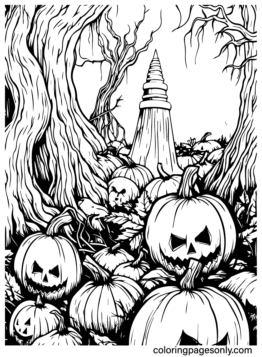 Halloween Coloring Pages That Are Scary