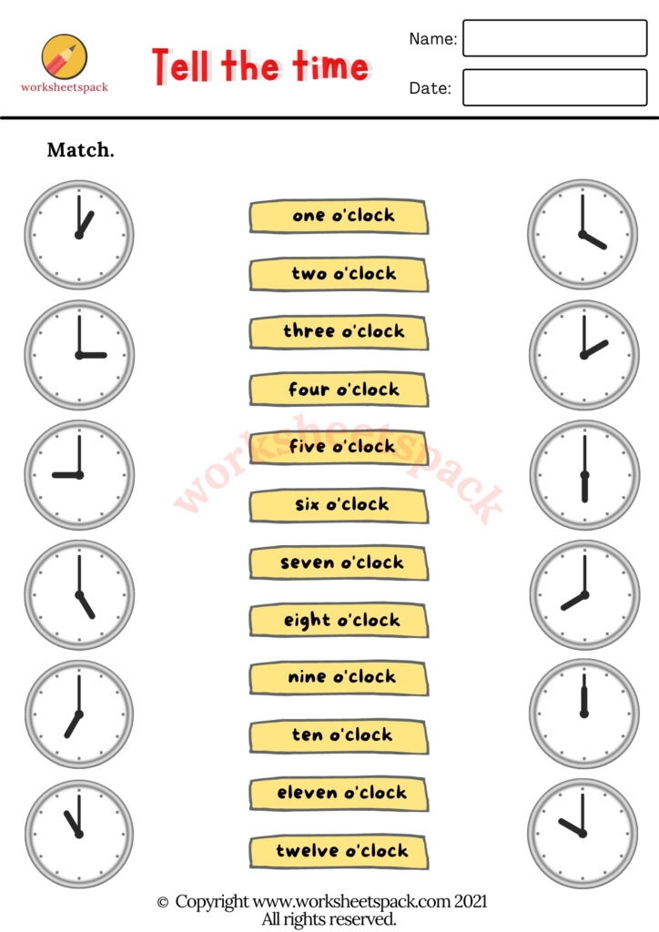telling time worksheets pdf free