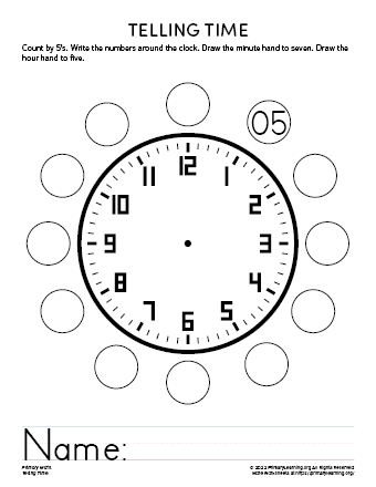 Telling Time To The Nearest Minute Worksheets Worksheets Library