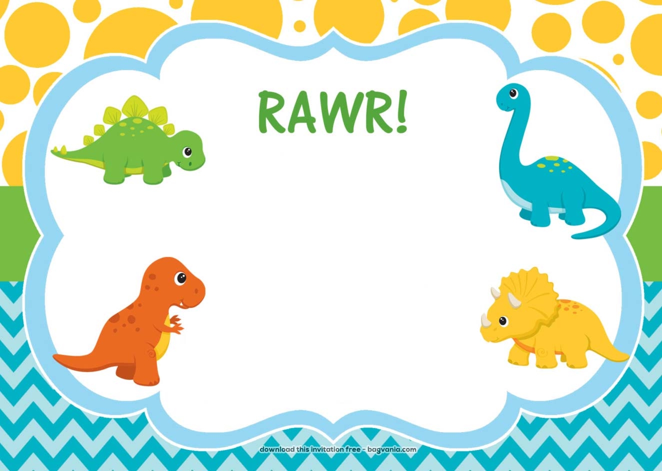 dinosaur party invite template