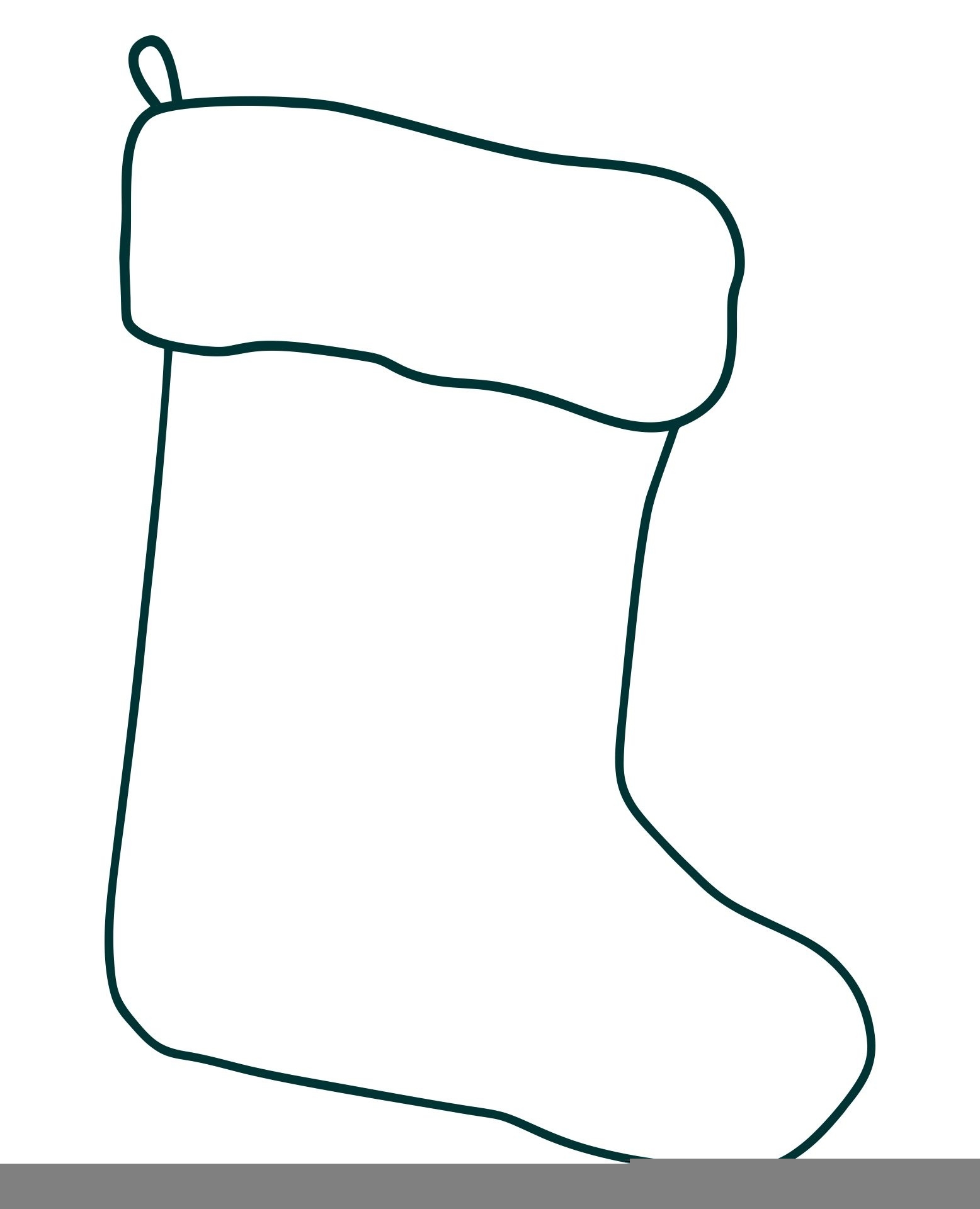 free printable christmas stocking template