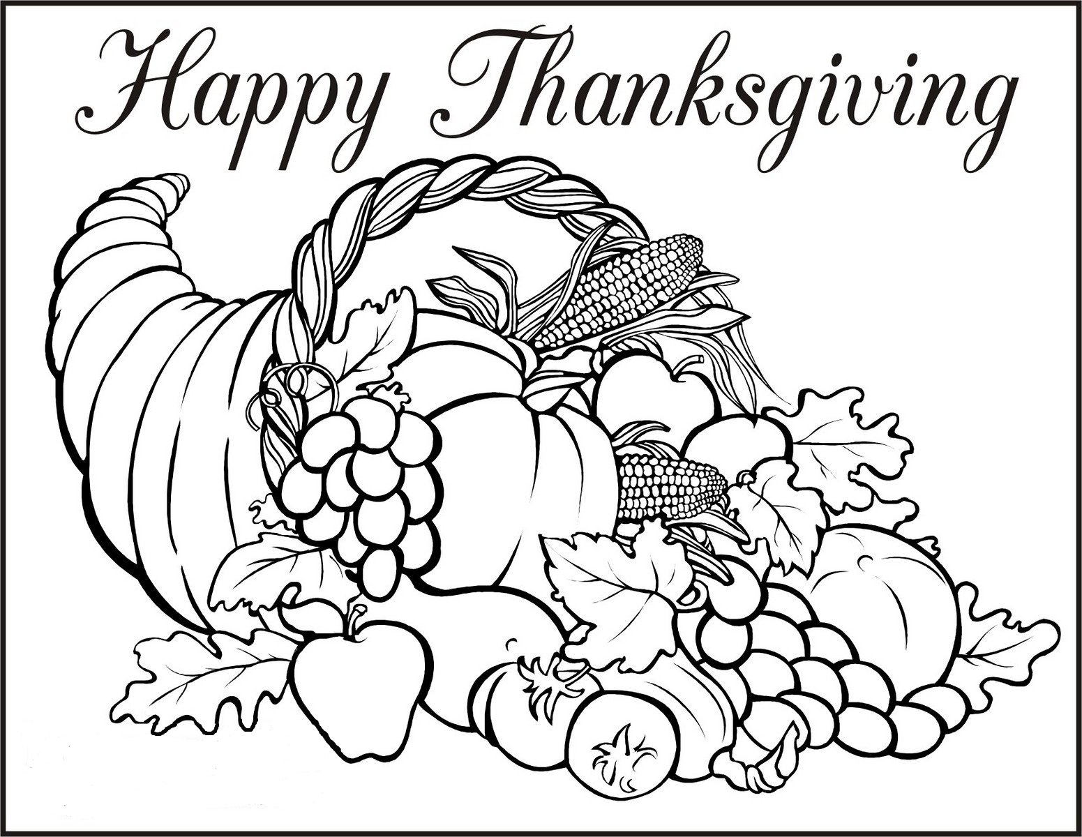 thanksgiving color pages free