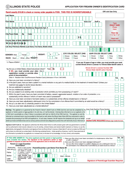 The Best Illinois Foid Card Application Printable Harper Blog
