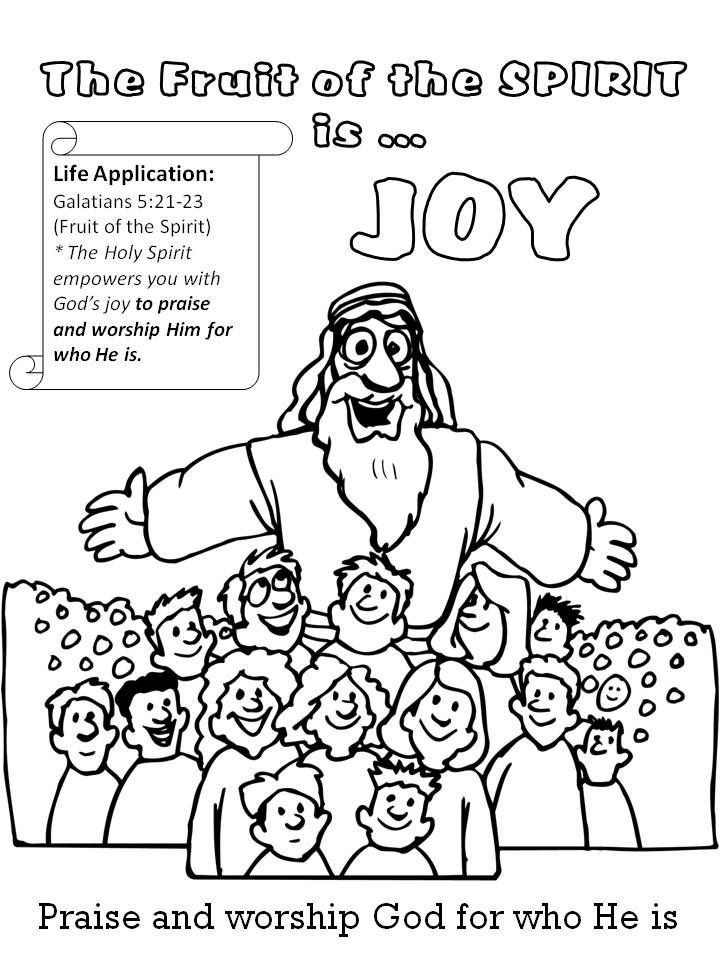 The Fruit Of The Spirit Is Joy Coloring Page