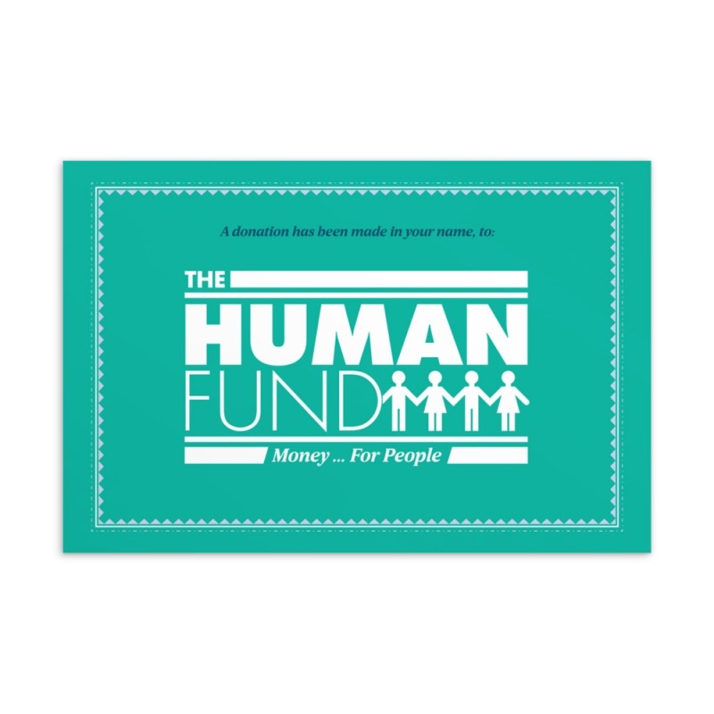 printable human fund card