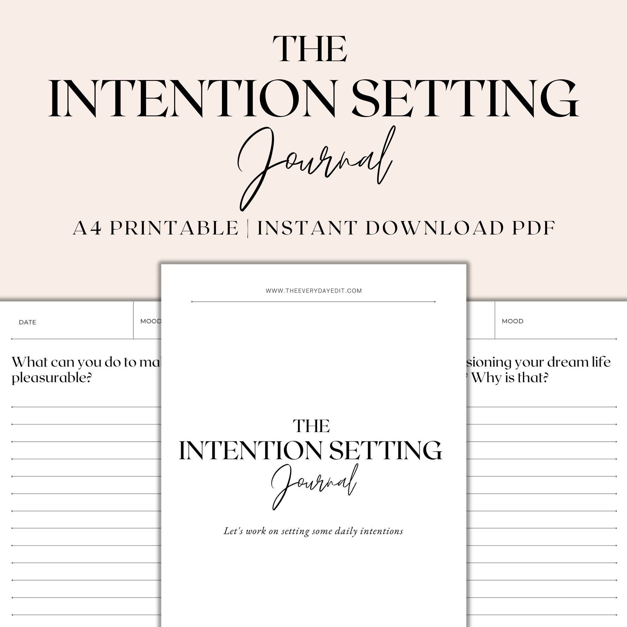 The Intention Setting Journal Printable Daily Journaling Prompts