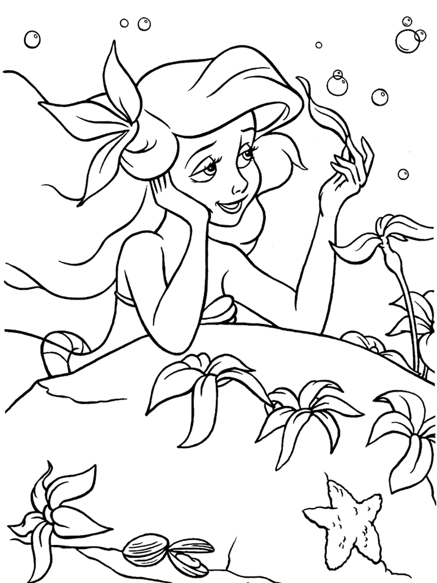 free coloring pages little mermaid