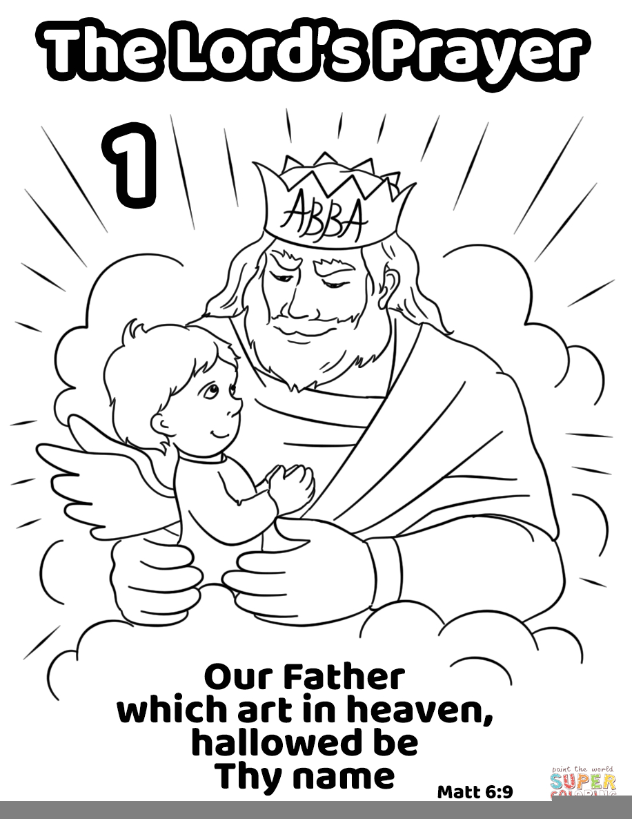 The Lord S Prayer Coloring Pages For Children Coloring Home Free 