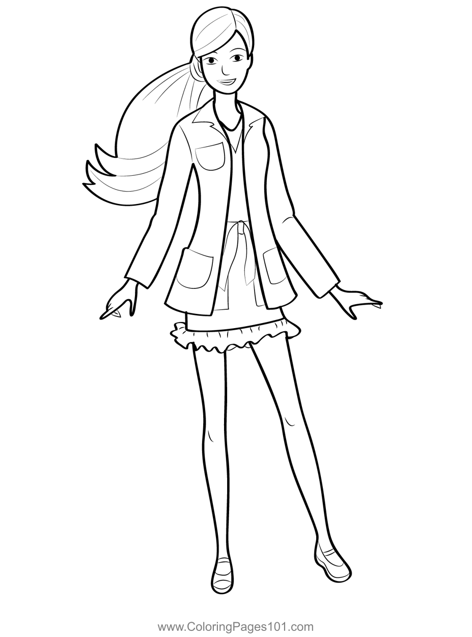The Veterinarians Barbie Coloring Page For Kids Free Barbie Printable 