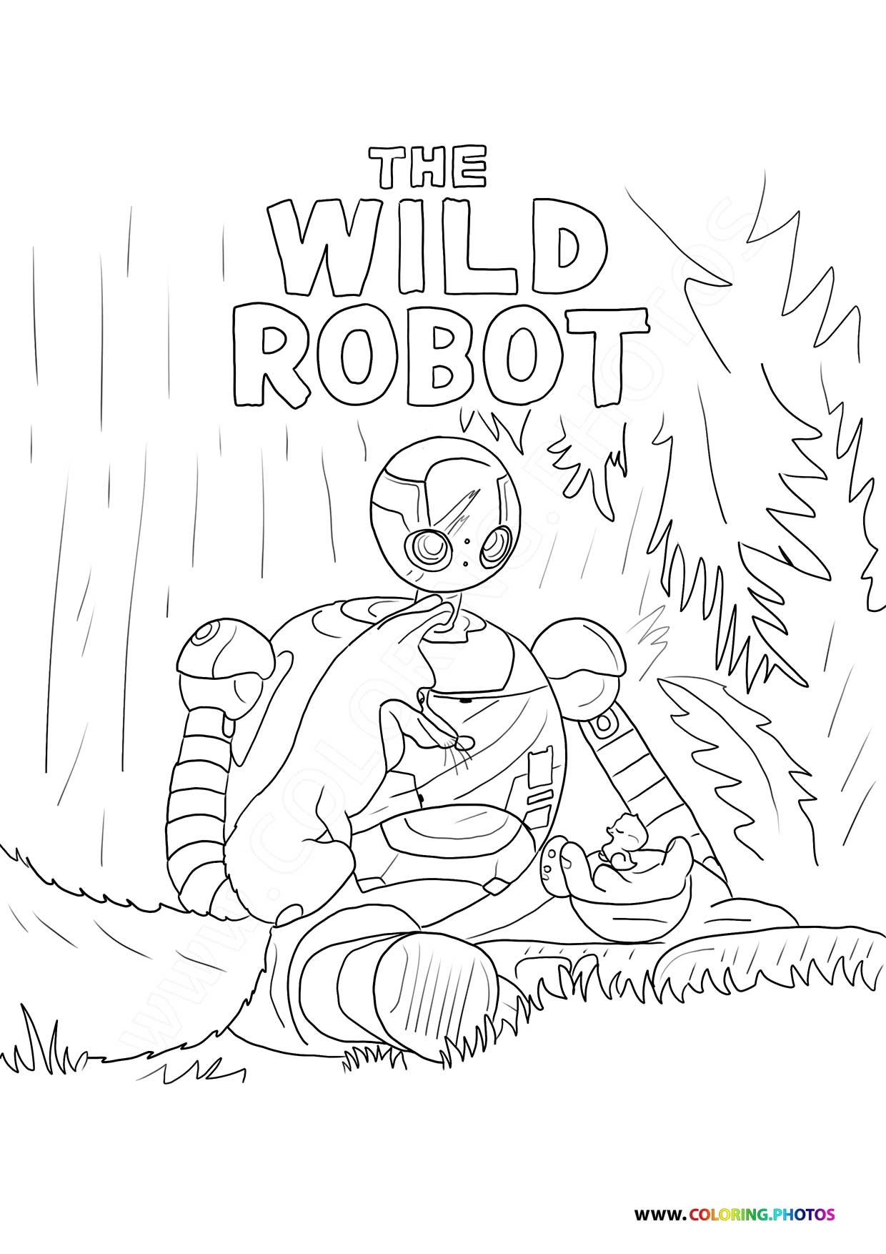 The Wild Robot Poster Coloring Pages For Kids