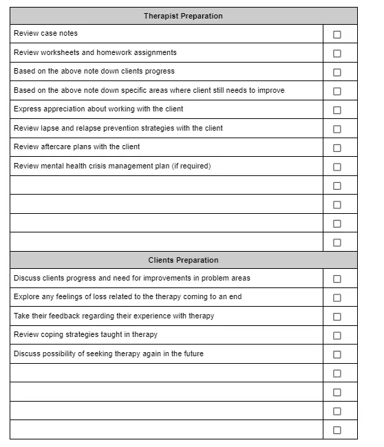 Therapy Termination Worksheet HappierTHERAPY