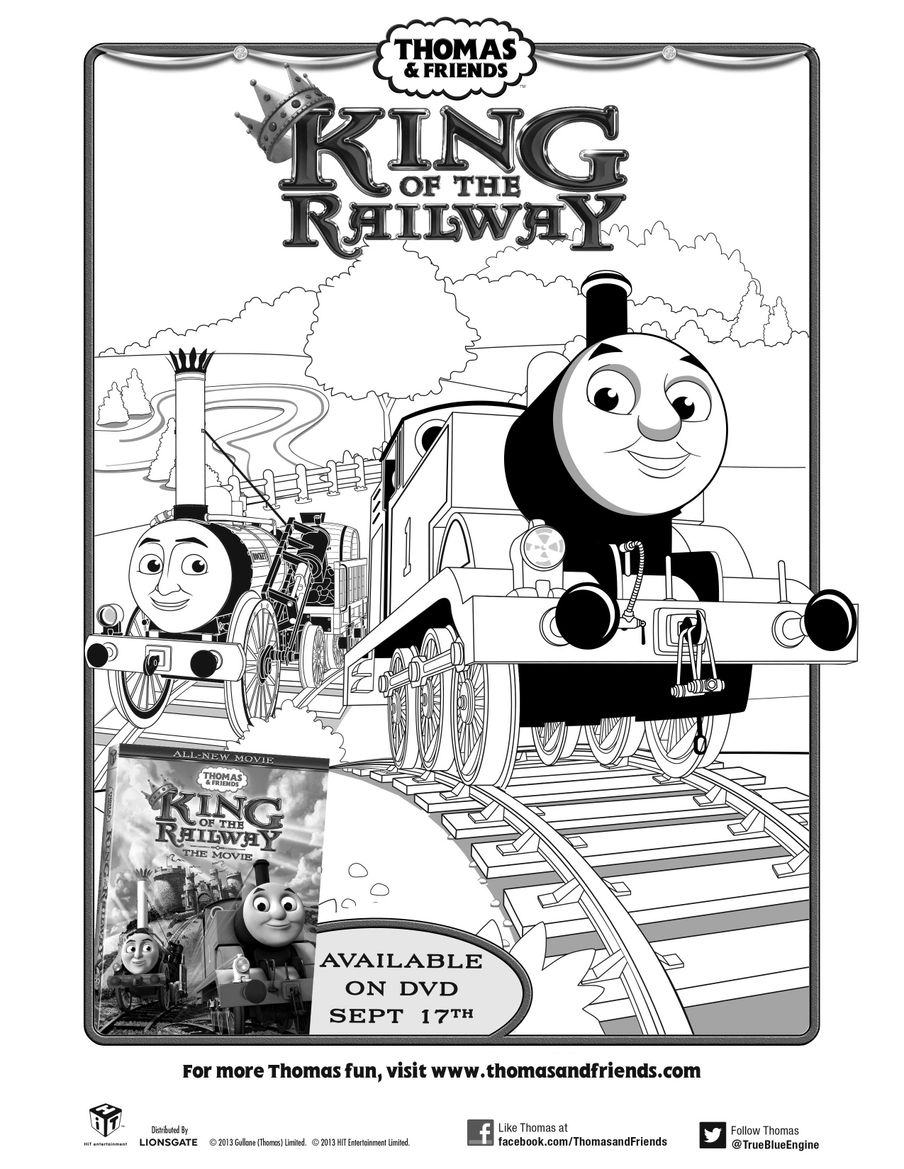 printable coloring pages thomas and friends