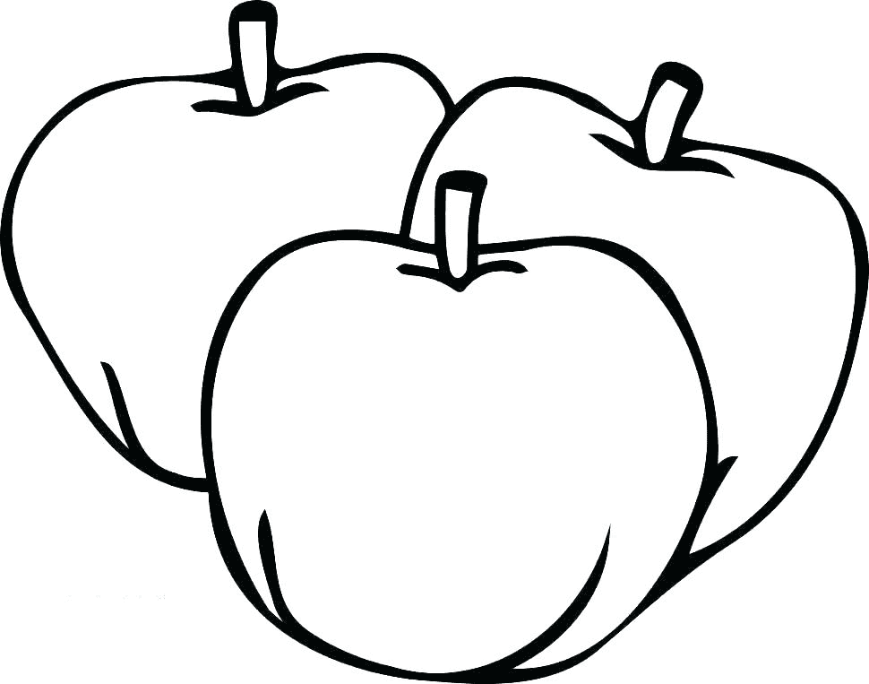 Three Apples Coloring Page Free Printable Coloring Pages