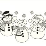 Three Snowmen Coloring Page Free Printable Coloring Pages