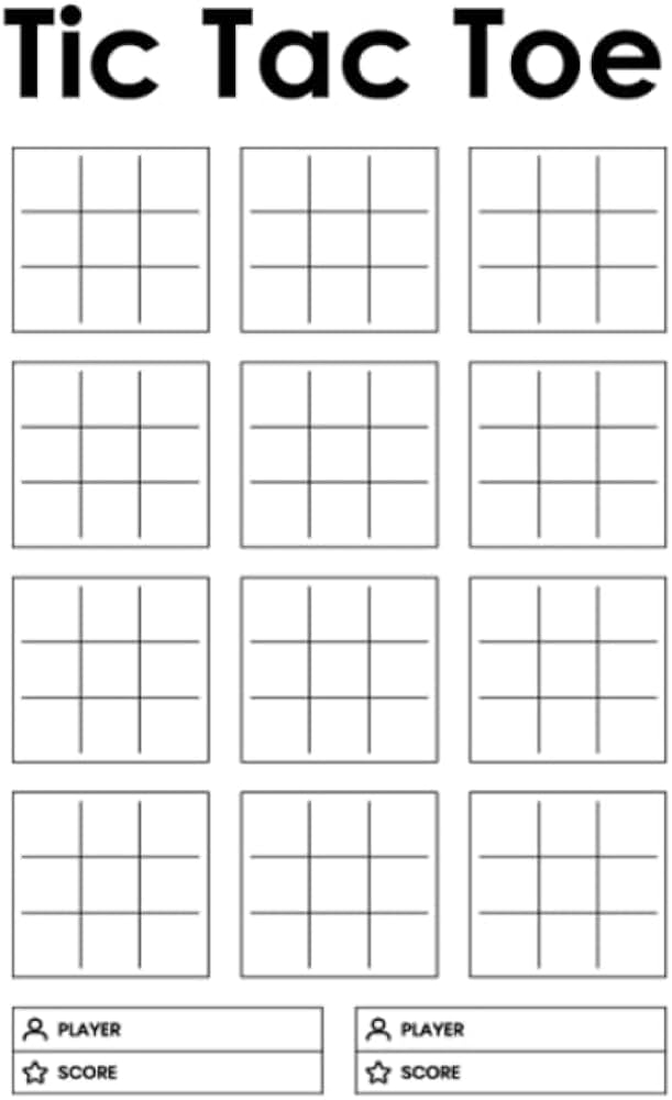 Tic Tac Toe Printables Paper Trail Design Worksheets Library