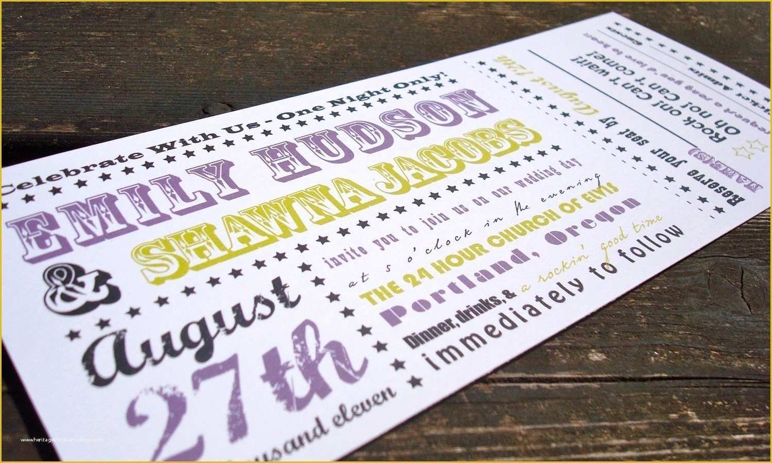 concert ticket invitations template free