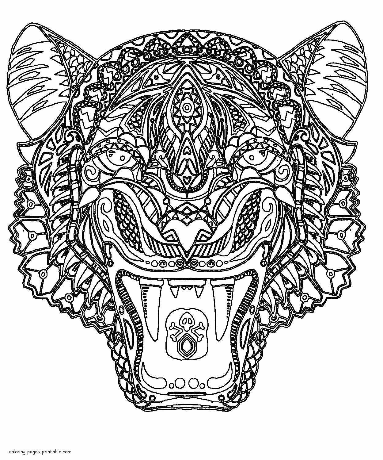 printable coloring pages tiger