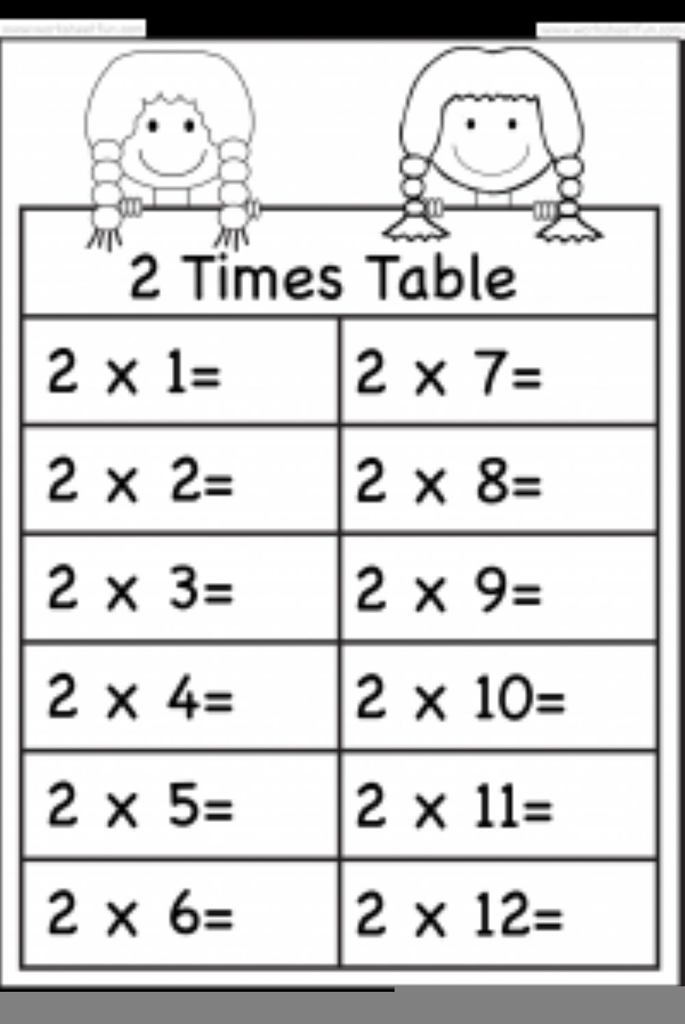 Times Tables Worksheets Printable Printable Worksheets