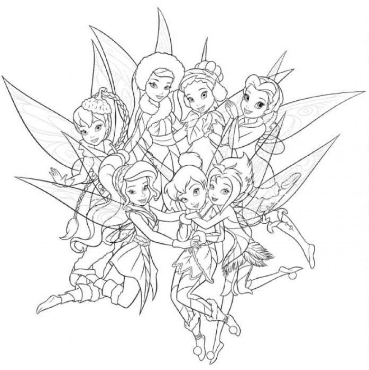 Tinkerbell And Periwinkle Coloring Pages Coloring Home
